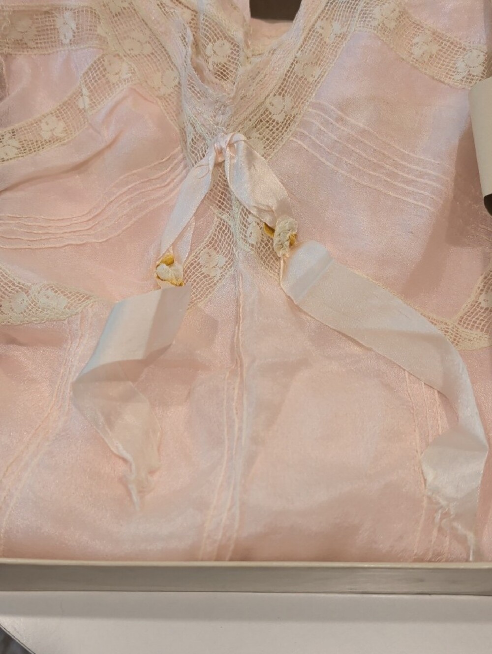 VINTAGE Size 20 - 1X Stunning Carter's Pale Pink Lace-Trim Sleep Chemise - Picture 11 of 16